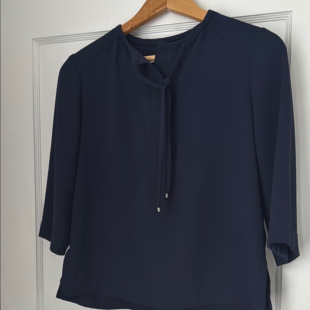 Trina Turk Navy Blouse